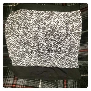 Rafaella black and white abstract pencil skirt